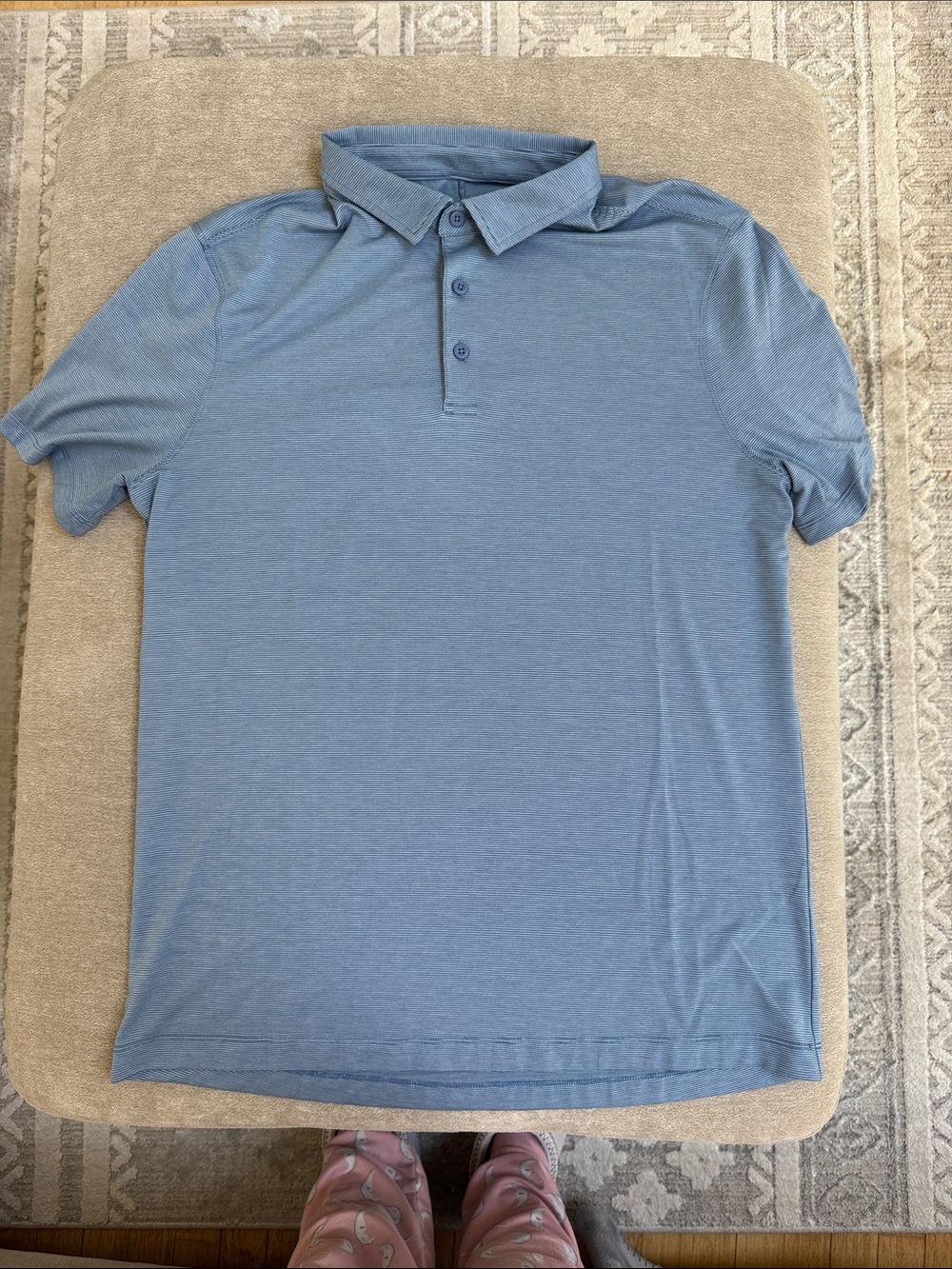 lululemon athletica Men's Heathered Slate Blue Polo